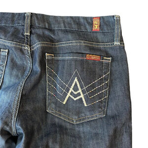 7 For All Mankind Dark Blue Flare Jeans